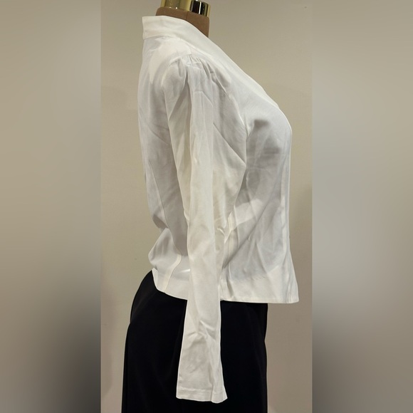 Willow Ridge Vintage Cream Button Down Pointed Hem Gold Buttons Blouse Sz 10 - Picture 6 of 16